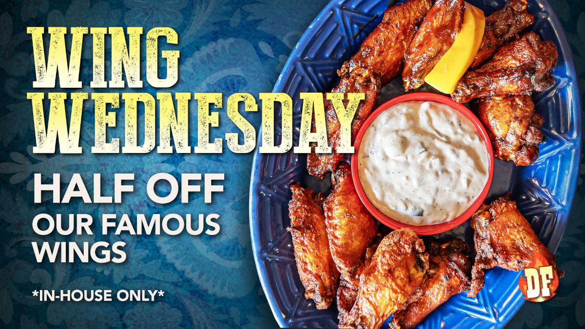 Wing wednesday half off our famous wings