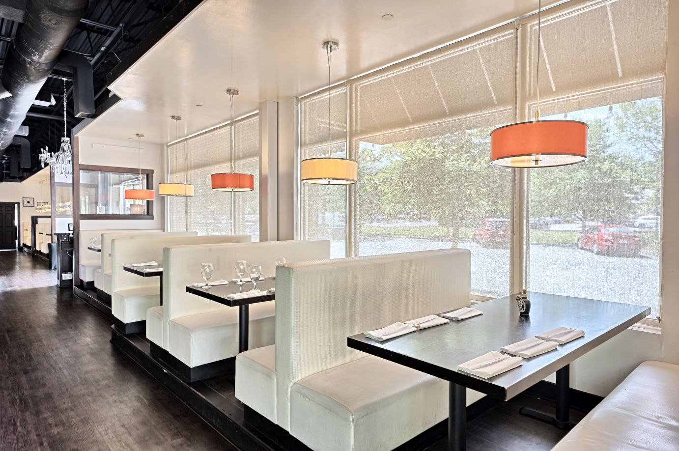 Interior, restaurant booths