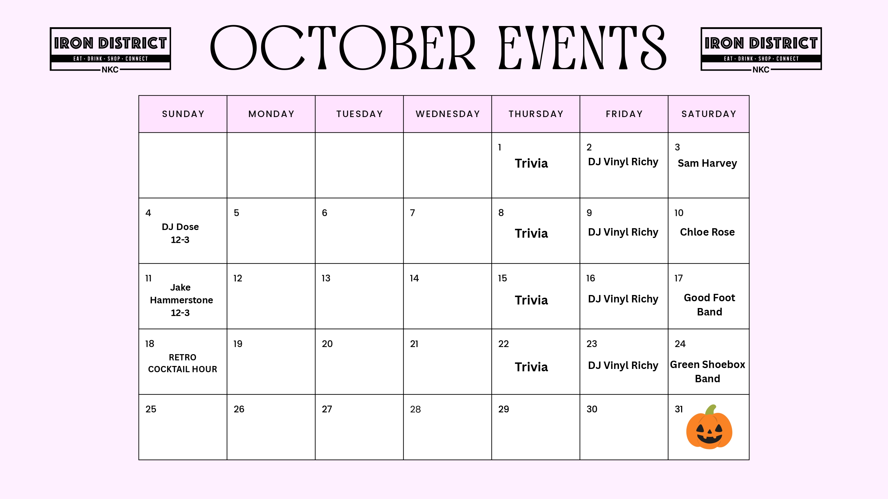 October music events