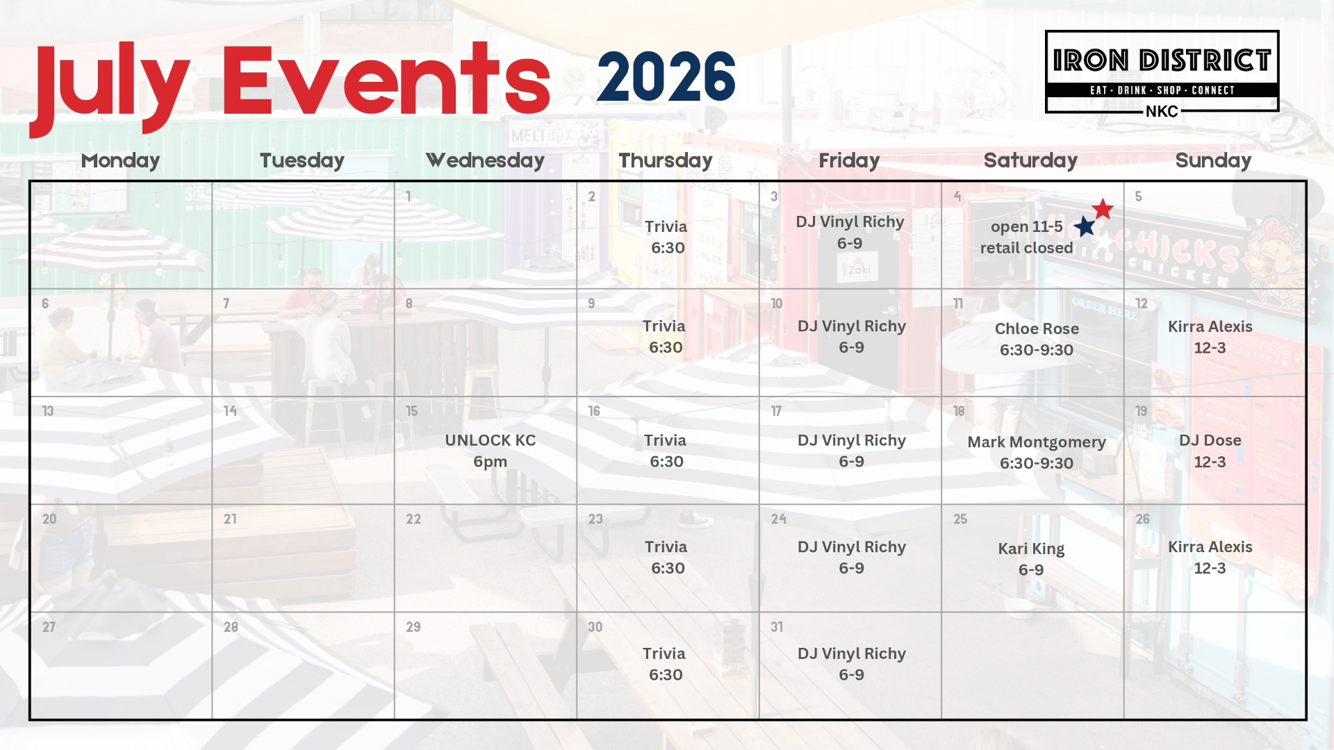 July music events