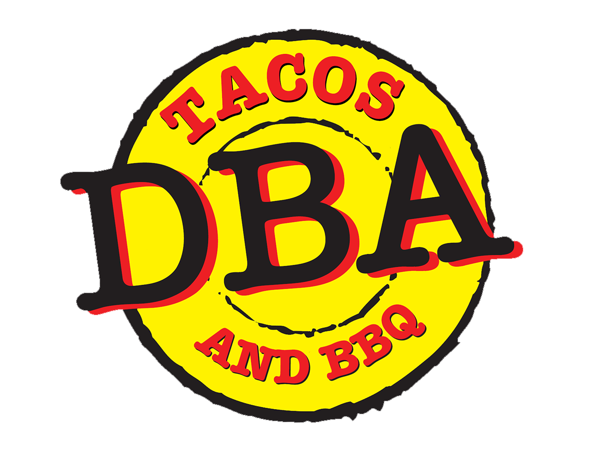 DBA TACOS AND BBQ logo top