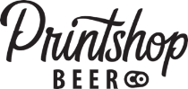 Printshop Beer Co logo scroll