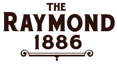 The Raymond 1886 logo scroll