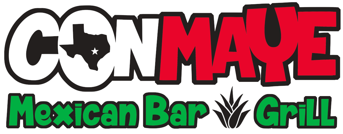ConMaye Mexican Bar and Grill logo scroll