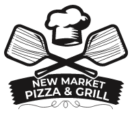 New Market Pizza logo scroll - Homepage