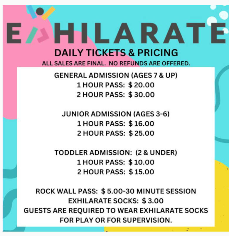daily tickets & pricing flyer