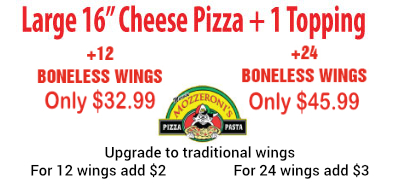 Large Pizza & Wing Special
