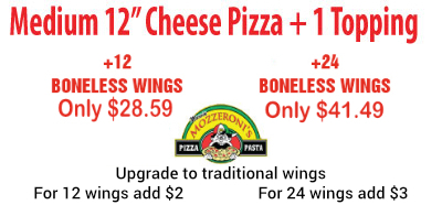Medium Pizza & Wing Special