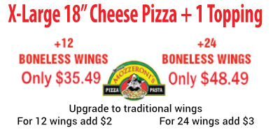 X-Large Pizza & Wing Special