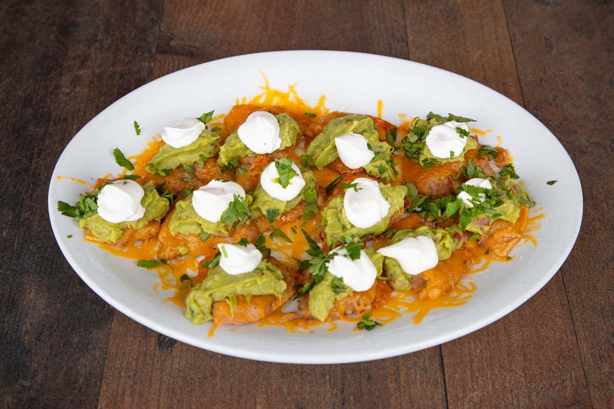 Super Nachos, served in the white plate