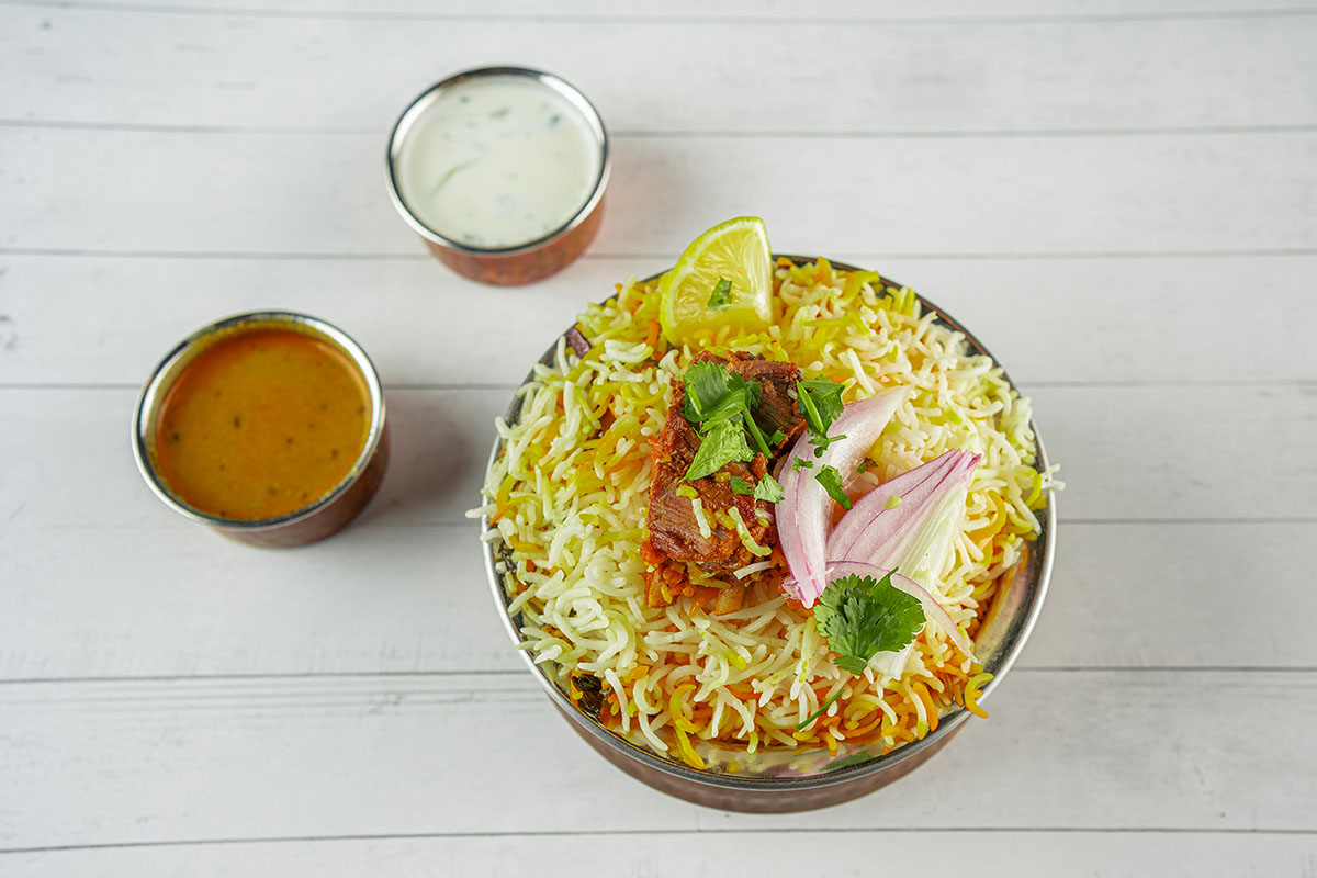 Hydrabed goat dhura biryani