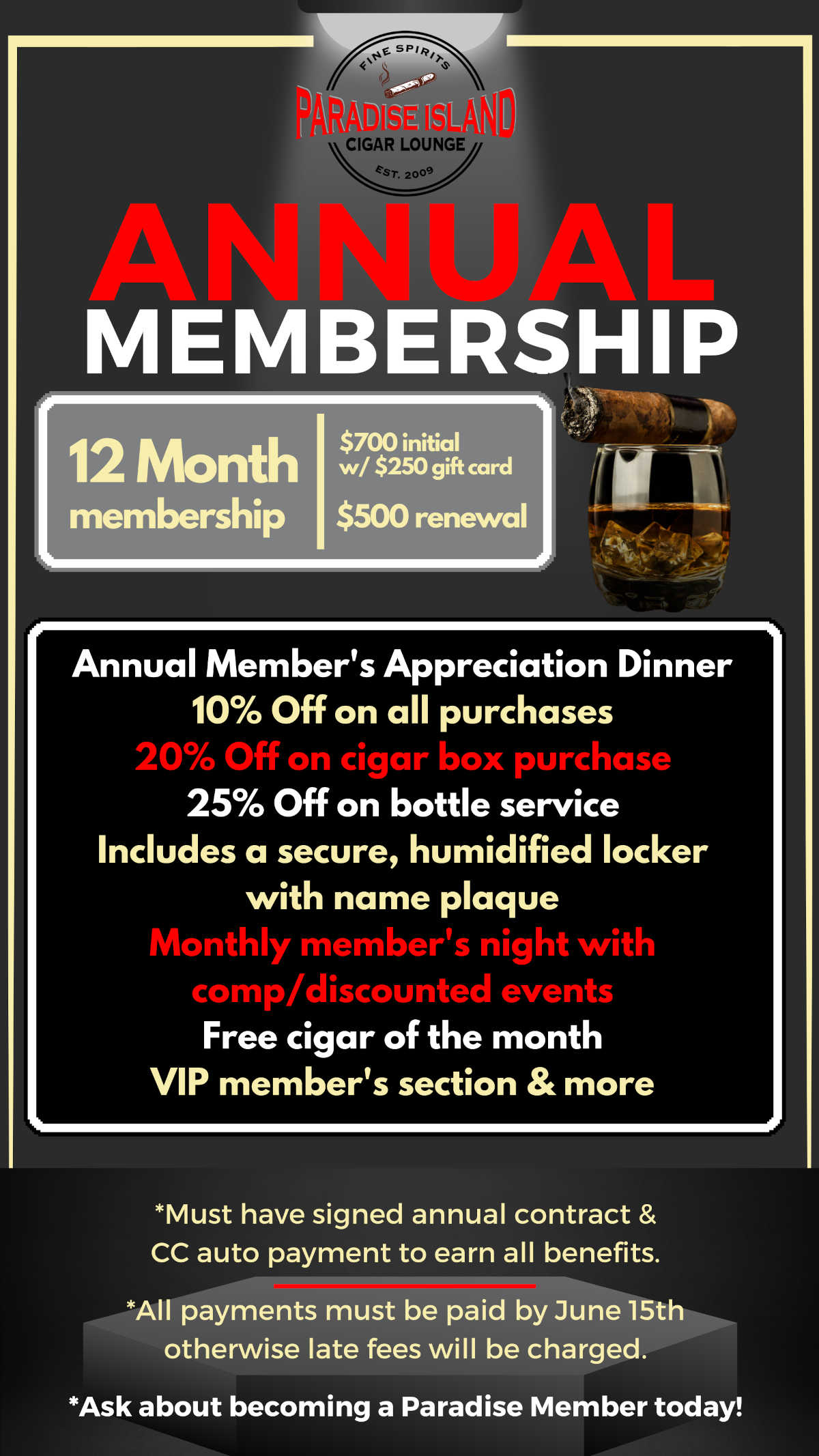 Annual membership flyer