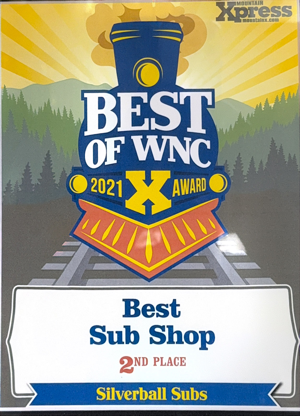 Best Of WNC 2021 - Second Place for Best Sub Shop