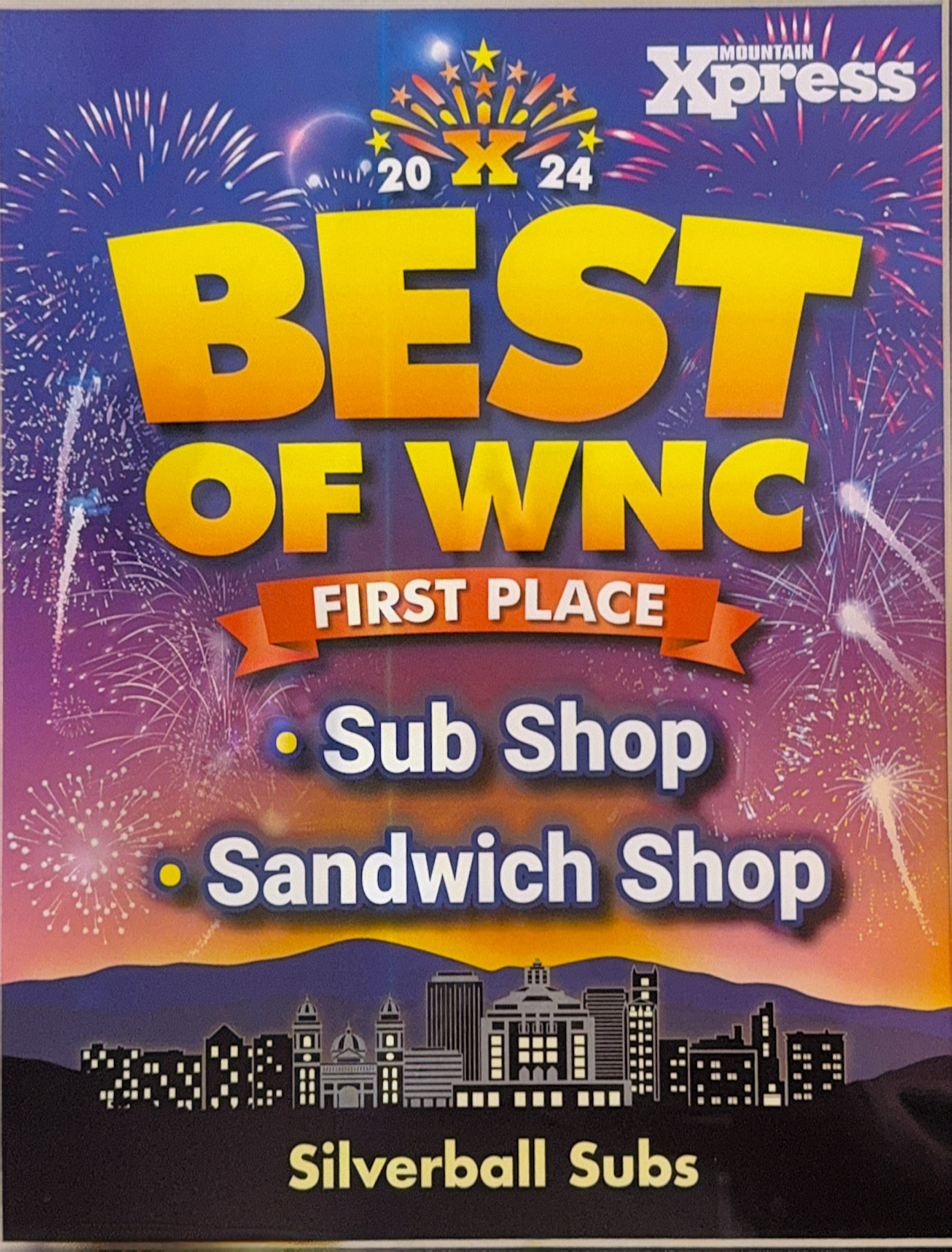 Best Of WNC 2024 - First Place for Sub Shop, and First Place for Sandwich Shop