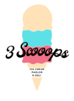 3 Scoops Ice Cream Parlor & Deli logo top - Homepage