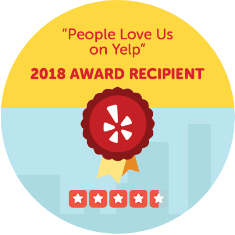 Yelp People Love Us award recipient 2018 badge