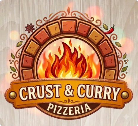 Crust & Curry logo top - Homepage