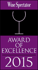Wine Spectator - Award of excellence 2015