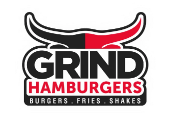GRIND Hamburgers logo top - Homepage