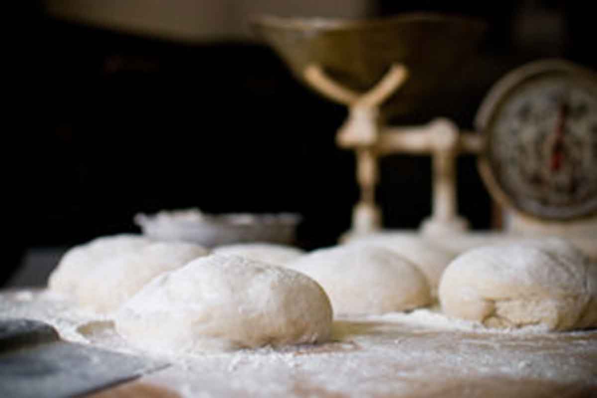 pizza dough on the table