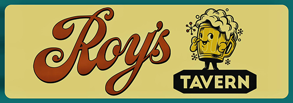 Roy's Tavern logo top - Homepage