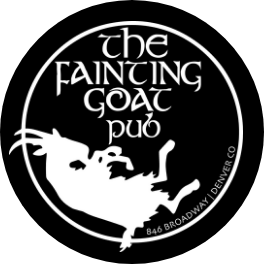 The Fainting Goat logo scroll