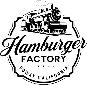 Hamburger Factory Family Restaurant logo scroll