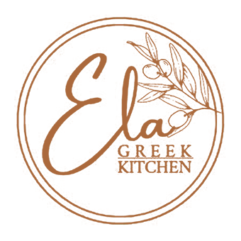 Ela Greek Kitchen logo scroll - Homepage