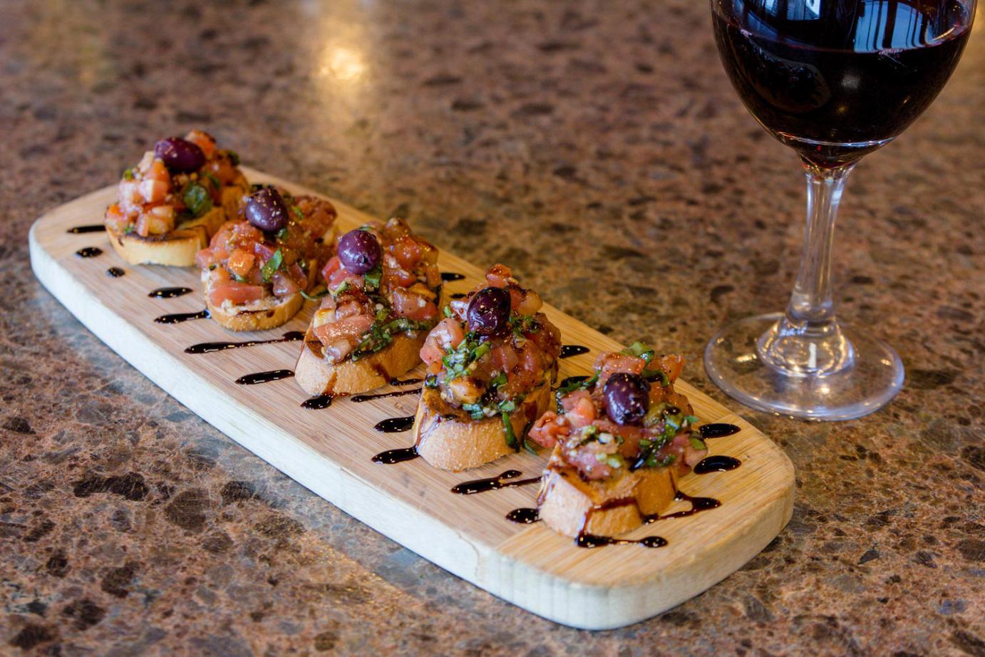 Bruschetta on the plate