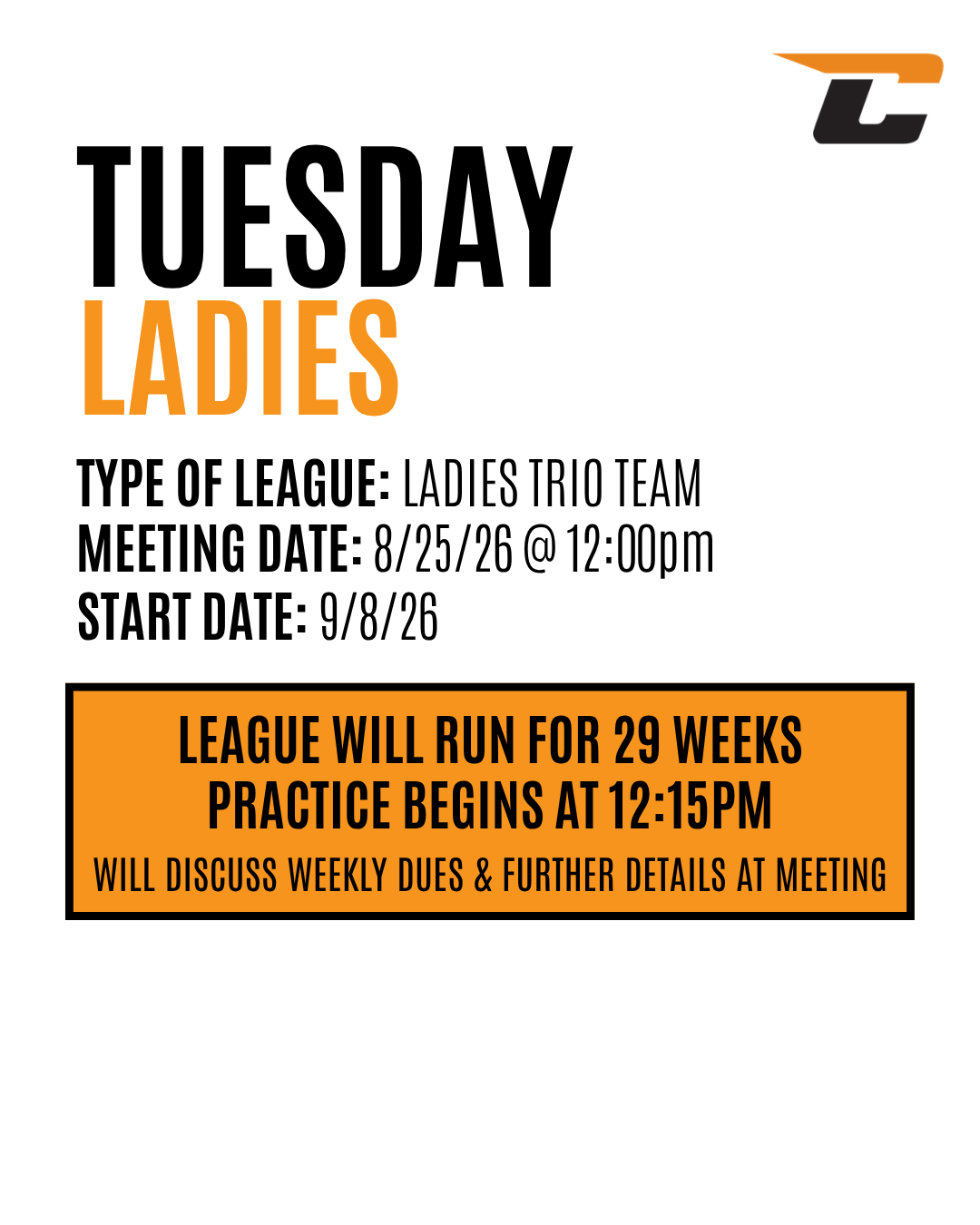 Tuesday Ladies