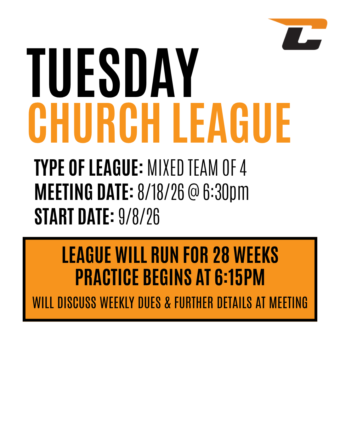 Tuesday Church League