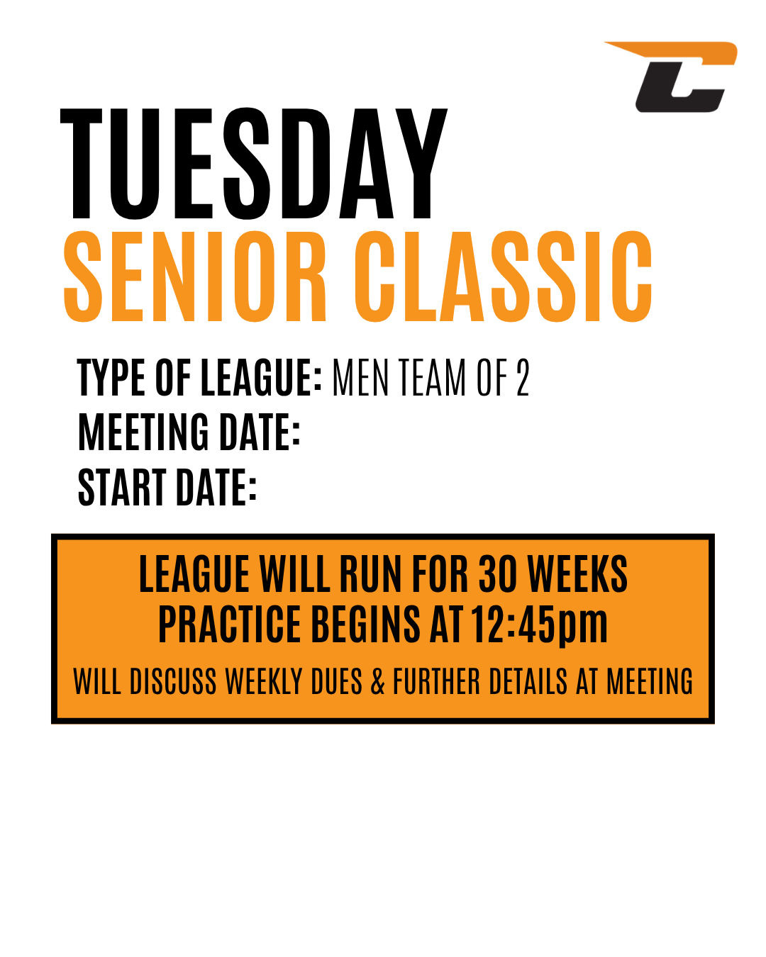 Tuesday Senior Classic