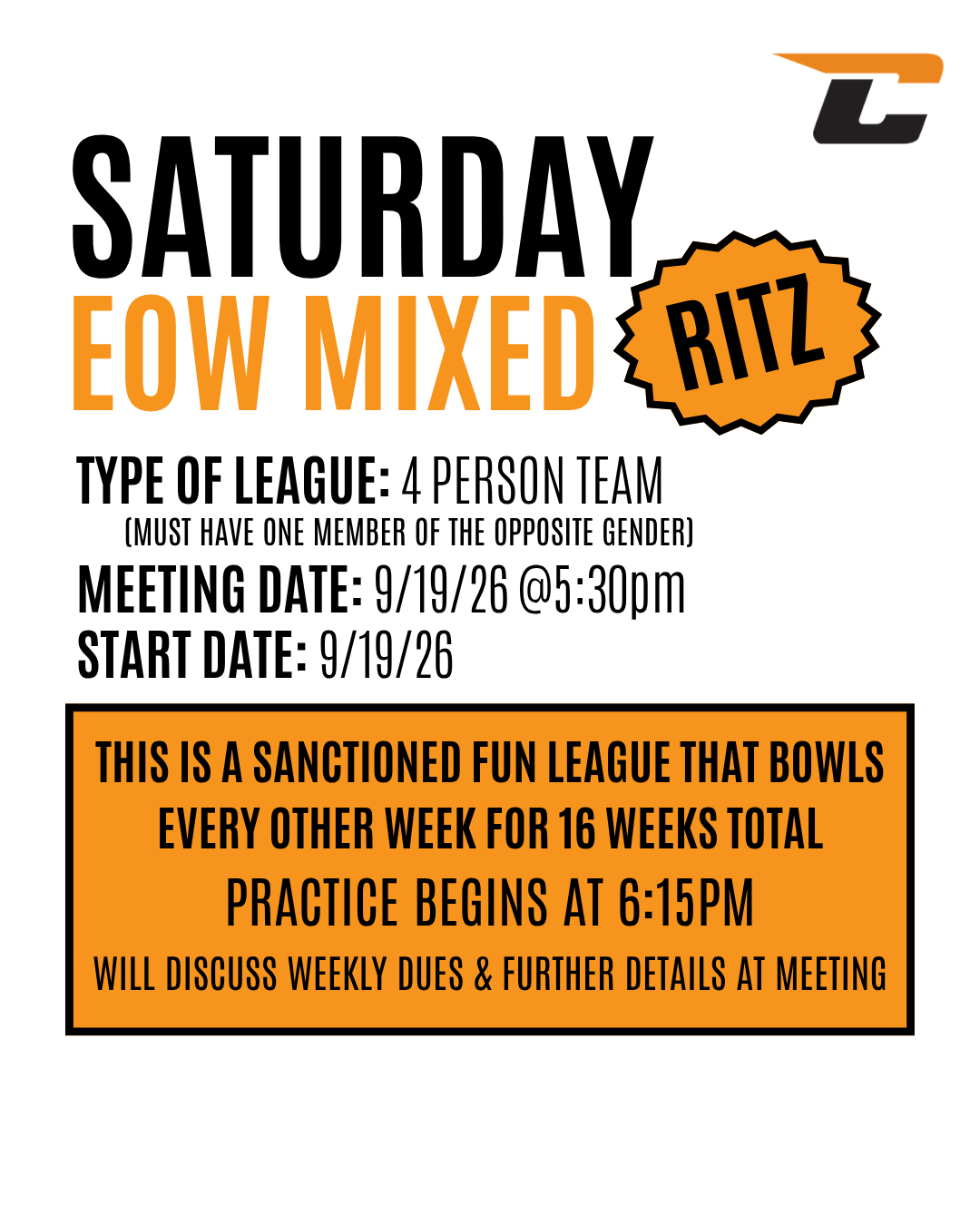 Saturday Eow Mixed Ritz