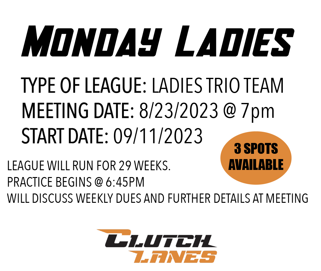 Clutch Lanes & Sports Center Bowling Leagues