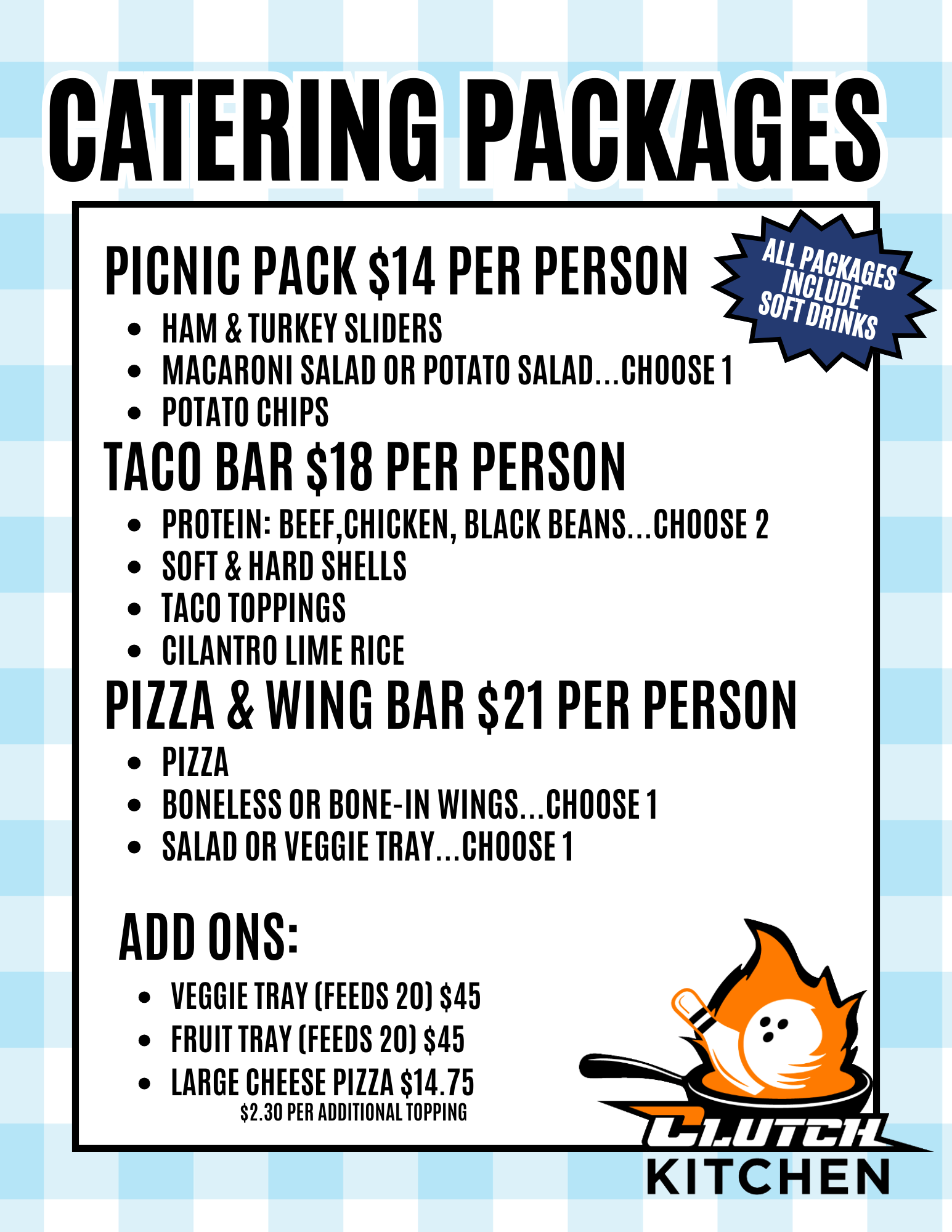 Catering packeges