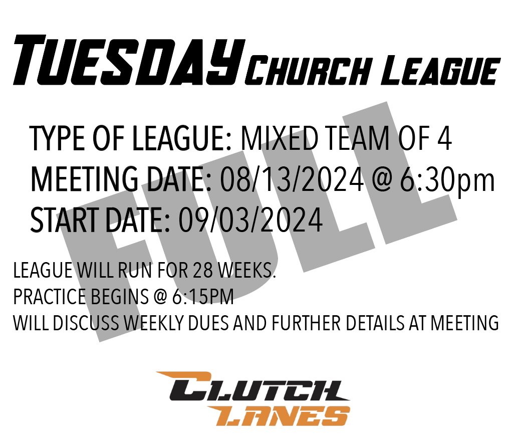 tuesday church league flyer