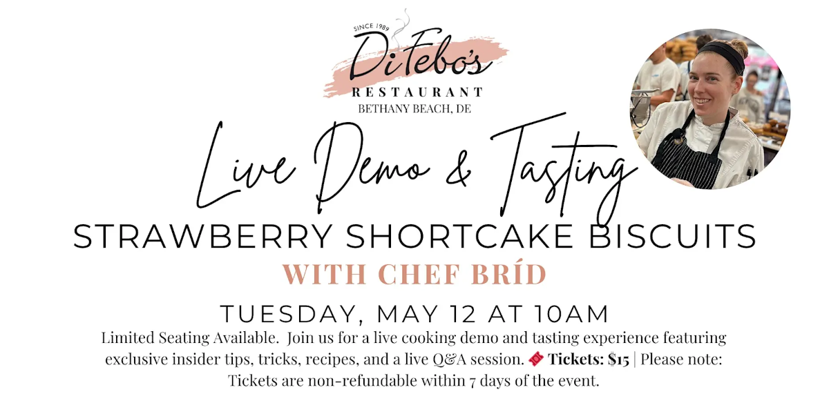 Live Demo and Tasting Strawberry Shortcake Biscuits with Chef Brid
