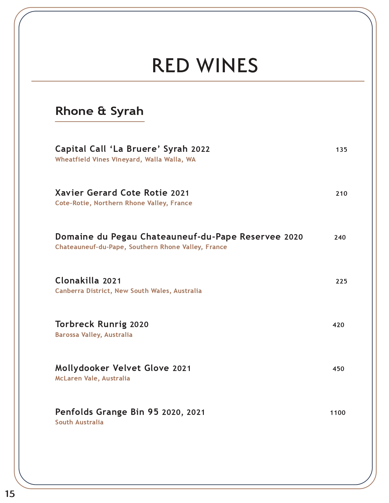 Drink menu page 18