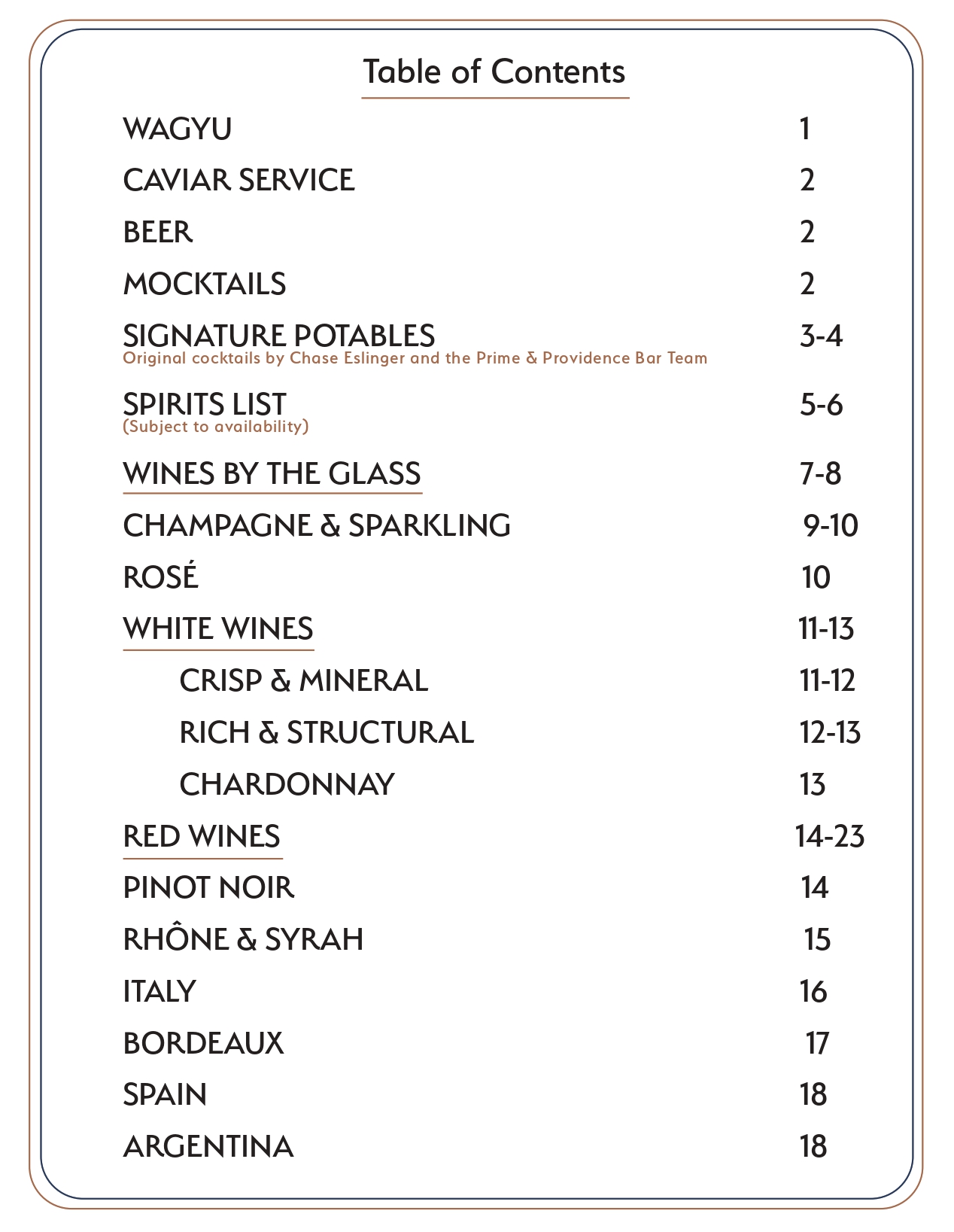 Drink menu page 2