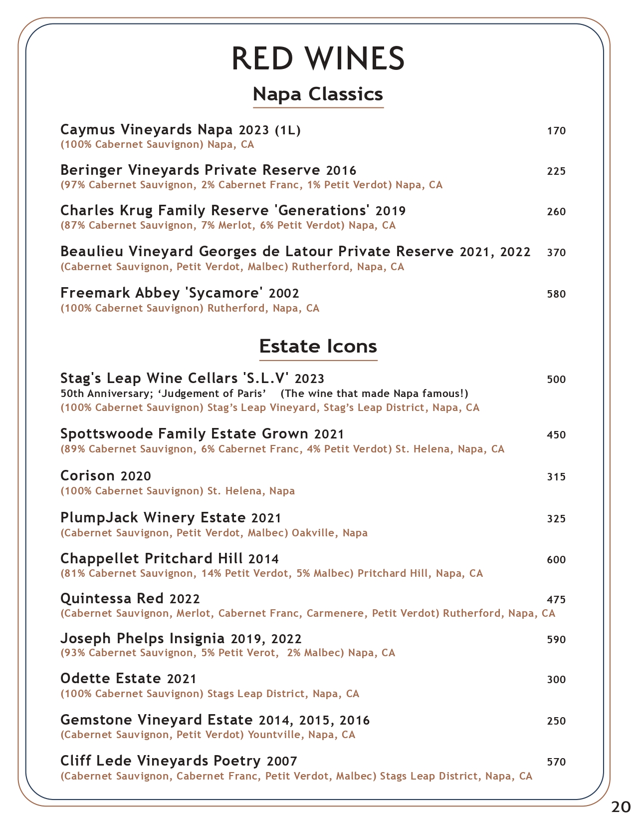 Drink menu page 23