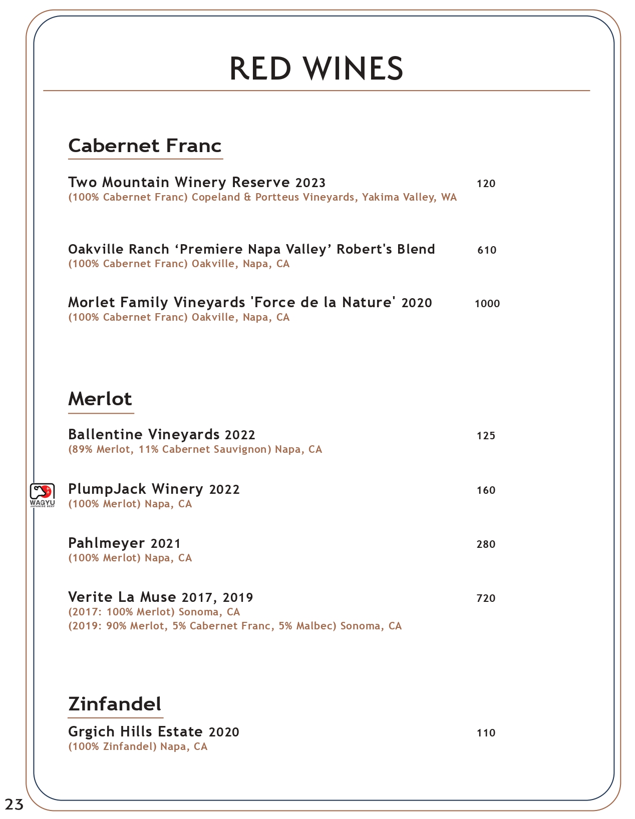 Drink menu page 26