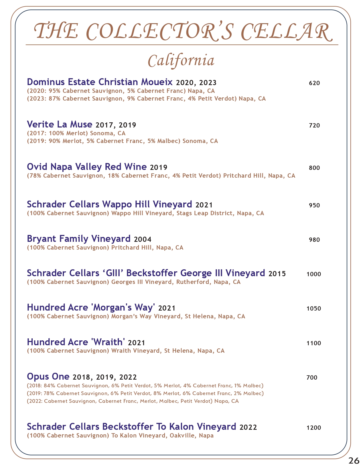 Drink menu page 29