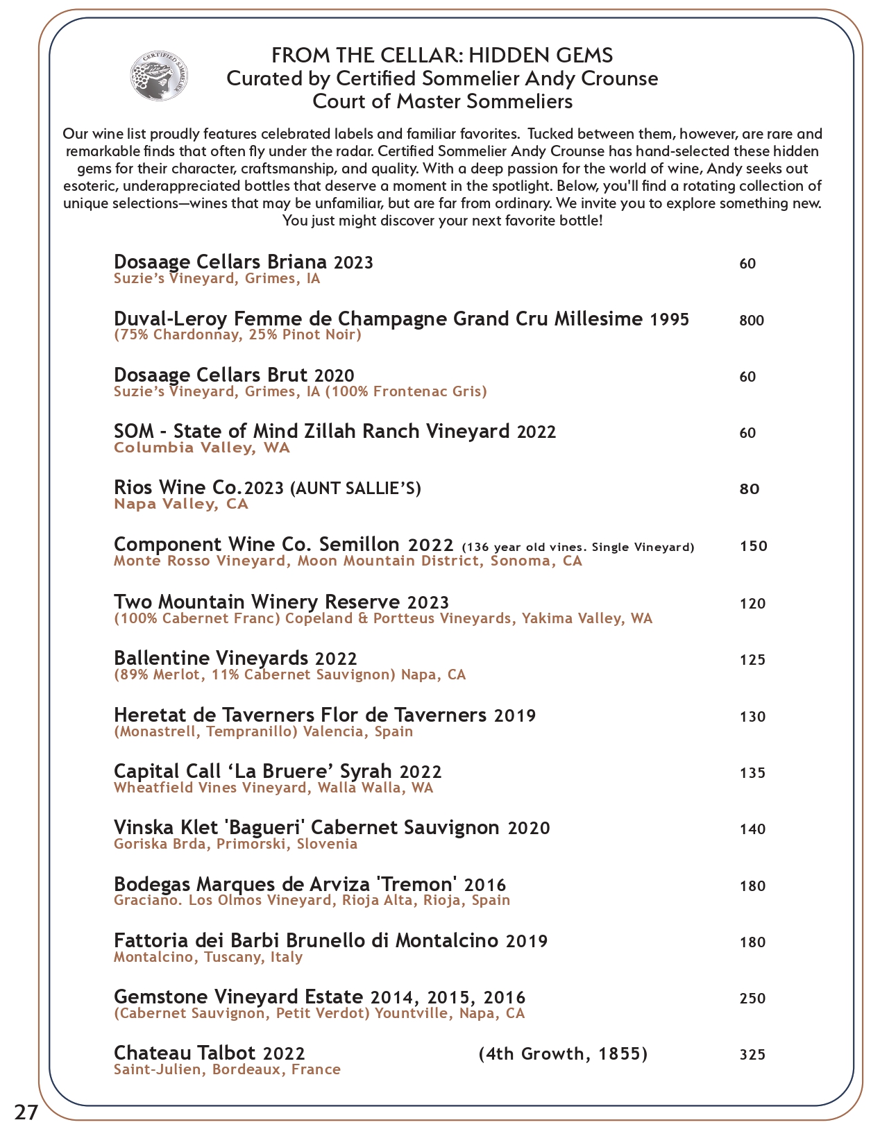 Drink menu page 30