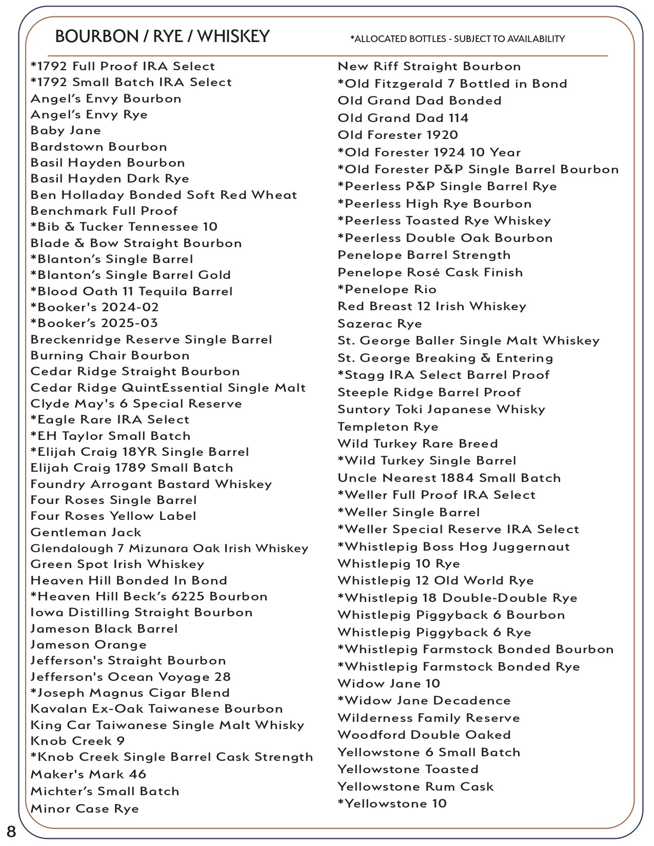 Drink menu page 7