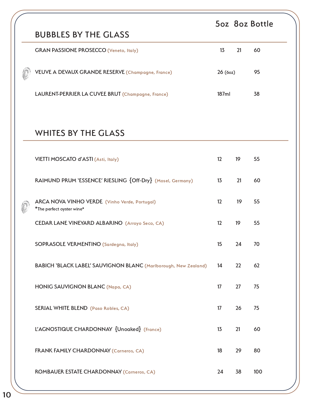 Drink menu page 9