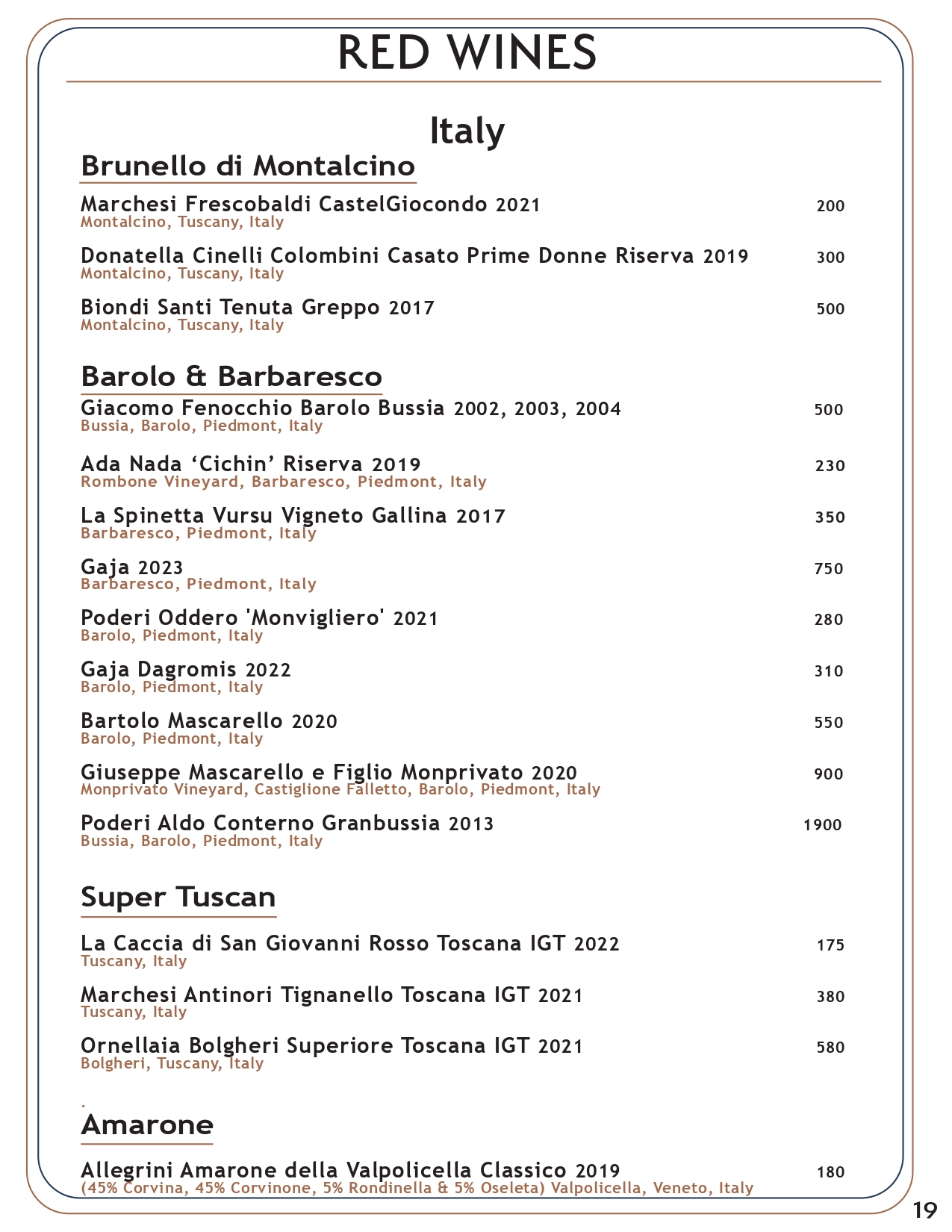 Drink menu page 18