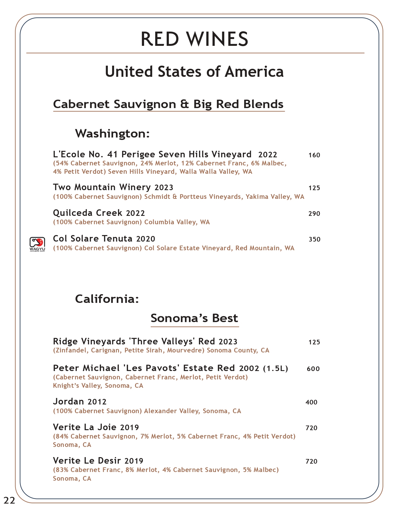Drink menu page 21