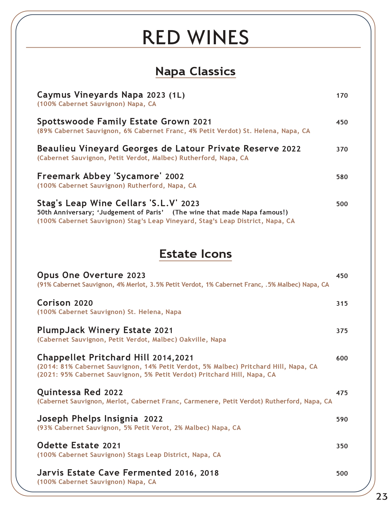 Drink menu page 22