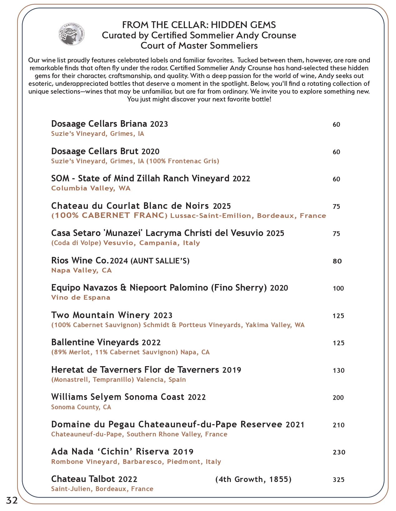 Drink menu page 31