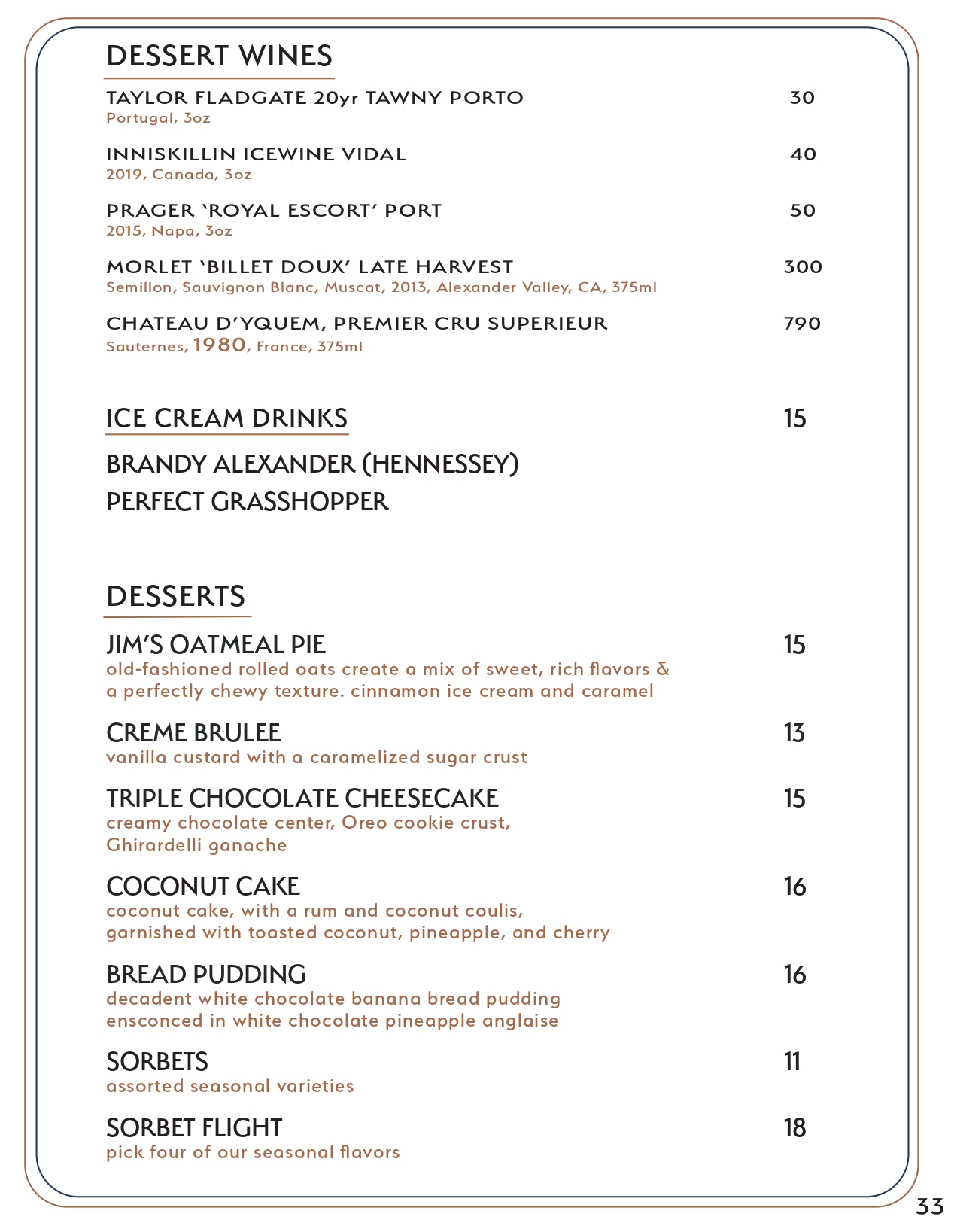 Drink menu page 32